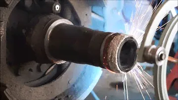 Автоматическая наплавка и расточка полуосей грузового автомобиля MACK
